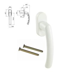Fenêtre PVC - LxH 600x800 mm -Triple Vitrage - Blanc -poignée à gauche