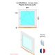 Fenêtre PVC - LxH 900x900 mm -Triple Vitrage - Bicolore blanc int/anthracite ext-poignée à gauche
