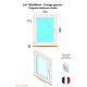 Fenêtre PVC - LxH 700x900 mm -Triple Vitrage - Bicolore blanc int/anthracite ext-poignée à droite