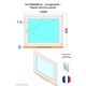 Fenêtre PVC - LxH 1000x800 mm -Triple Vitrage - Bicolore blanc int/anthracite ext-poignée à gauche