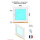 Finestra in PVC - LxH 800x800 mm - Triplo vetro - Maniglia interna bicolore bianco/esterna antracite a sinistra