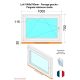 Fenêtre PVC - LxH 1000x700 mm -Triple Vitrage - Bicolore blanc int/anthracite ext-poignée à droite