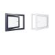 Finestra in PVC - LxH 900x700 mm - Triplo vetro - Maniglia interna bicolore bianco/esterna antracite a sinistra
