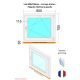 Fenêtre PVC - LxH 800x700 mm -Triple Vitrage - Bicolore blanc int/anthracite ext-poignée à gauche