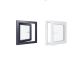 Fenêtre PVC - LxH 700x700 mm -Triple Vitrage - Bicolore blanc int/anthracite ext-poignée à gauche