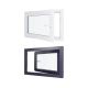 Finestra in PVC - LxH 900x600 mm - Triplo vetro - Maniglia destra interna bicolore bianco/esterna antracite