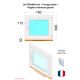 Fenêtre PVC - LxH 700x600 mm -Triple Vitrage - Bicolore blanc int/anthracite ext-poignée à gauche