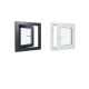 Finestra in PVC - LxH 600x600 mm - Triplo vetro - Interno bicolore bianco/esterno antracite - Maniglia sinistra