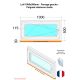Fenêtre PVC - LxH 1000x500 mm -Triple Vitrage - Bicolore blanc int/anthracite ext-poignée à droite