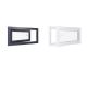 Ventana de PVC - LxH 1000x500 mm - Acristalamiento triple - Interior bicolor blanco/exterior antracita - Manilla izquierda
