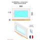 Fenêtre PVC - LxH 800x500 mm -Triple Vitrage - Bicolore blanc int/anthracite ext-poignée à gauche