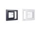 Finestra in PVC - LxH 600x500 mm - Triplo vetro - Interno bicolore bianco/esterno antracite - Maniglia sinistra
