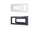 Finestra in PVC - LxH 900x400 mm - Triplo vetro - Interno bicolore bianco/esterno antracite - maniglia a destra