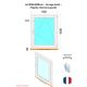 Finestra in PVC - LxH 800x1000 mm - Triplo vetro - Bianco - Maniglia sinistra