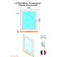 Finestra in PVC - LxH 800x1000 mm -Vetrocamera triplo - Bianco - Maniglia destra