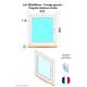 Fenêtre PVC - LxH 800x900 mm -Triple Vitrage - Blanc -poignée à droite