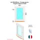Fenêtre PVC - LxH 600x900 mm -Triple Vitrage - Blanc -poignée à droite