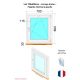 Fenêtre PVC - LxH 700x800 mm -Triple Vitrage - Blanc -poignée à gauche