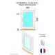 Fenêtre PVC - LxH 600x800 mm -Triple Vitrage - Blanc -poignée à gauche