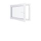 Fenêtre PVC - LxH 1000x700 mm -Triple Vitrage - Blanc -poignée à droite