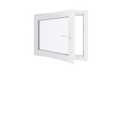 Finestra in PVC - LxH 900x700 mm - Triplo vetro - Bianco - Maniglia destra