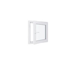 Finestra in PVC - LxH 700x700 mm - Triplo vetro - Bianco - Maniglia sinistra