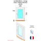 Fenêtre PVC - LxH 500x700 mm -Triple Vitrage - Blanc -poignée à gauche