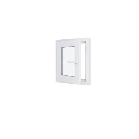 Ventana de PVC - LxH 500x600 mm - Acristalamiento triple - Blanca - Manilla derecha Ventana de PVC - LxH 500x600 mm - Acristalamiento triple - Blanca - Manilla derecha