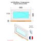 Fenêtre PVC - LxH 900x500 mm -Triple Vitrage - Blanc -poignée à droite