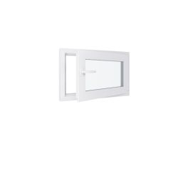 Finestra in PVC - LxH 800x500 mm -Vetro triplo - Bianco - Maniglia sinistra