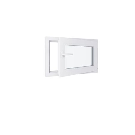 Finestra in PVC - LxH 800x500 mm -Vetro triplo - Bianco - Maniglia sinistra