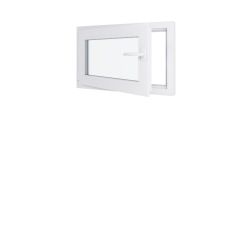 Finestra in PVC - LxH 800x500 mm - Triplo vetro - Bianco - Maniglia destra