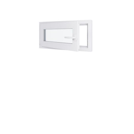 Ventana de PVC - LxH 800x400 mm - Acristalamiento triple - Blanca - Manilla derecha Ventana de PVC - LxH 800x400 mm - Acristalamiento triple - Blanca - Manilla derecha