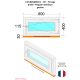 Fenêtre PVC - LxH 800x400 mm -Triple Vitrage - Blanc -poignée à gauche