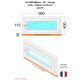 Finestra in PVC - LxH 900x400 mm - Triplo vetro - Bianco - Maniglia sinistra