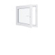 Fenêtre PVC - LxH 800x900 mm -Triple Vitrage - Blanc -poignée à droite