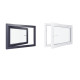 Finestra in PVC - LxH 1000x800 mm - Triplo vetro - Interno bicolore bianco/esterno antracite maniglia sinistra