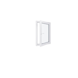 Fenêtre PVC - LxH 800x1000 mm -Triple Vitrage - Blanc -poignée à gauche