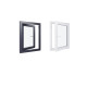 Finestra in PVC - LxH 800x900 mm - Triplo vetro - Interno bicolore bianco/esterno antracite - maniglia a sinistra