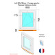 Finestra in PVC - LxH 600x700 mm - Triplo vetro - Bianco - Maniglia destra