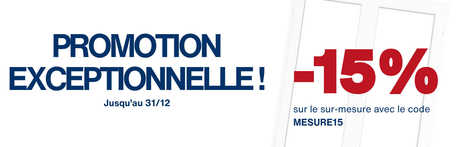 Bandeau Black Friday annonçant -25% sur le sur-mesure avec le code MESURE25